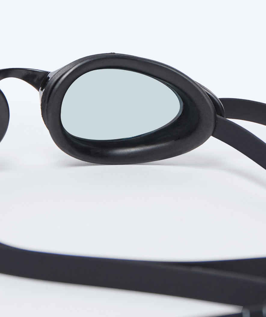 Watery Elite Schwimmbrillen - Poseidon Ultra Mirror - Schwarz/Silber