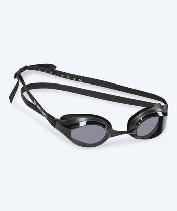 Watery Elite Schwimmbrillen - Poseidon - Schwarz (Smoke Scheiben)