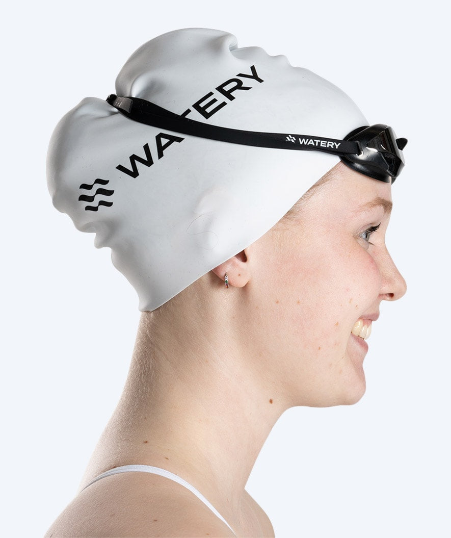 Watery Elite Schwimmbrillen - Poseidon Ultra Mirror - Schwarz/Silber