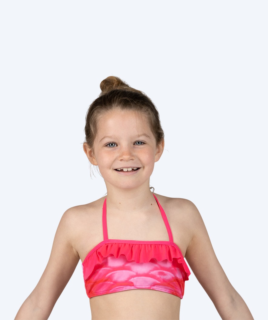 Watery havfrue bikini top til piger - Pink Blush