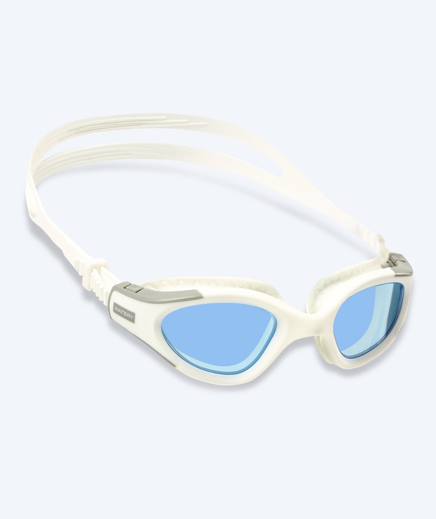 Watery Schwimmbrille für Freizeitschwimmer - Kelvin Active - Weiß/Hellblau