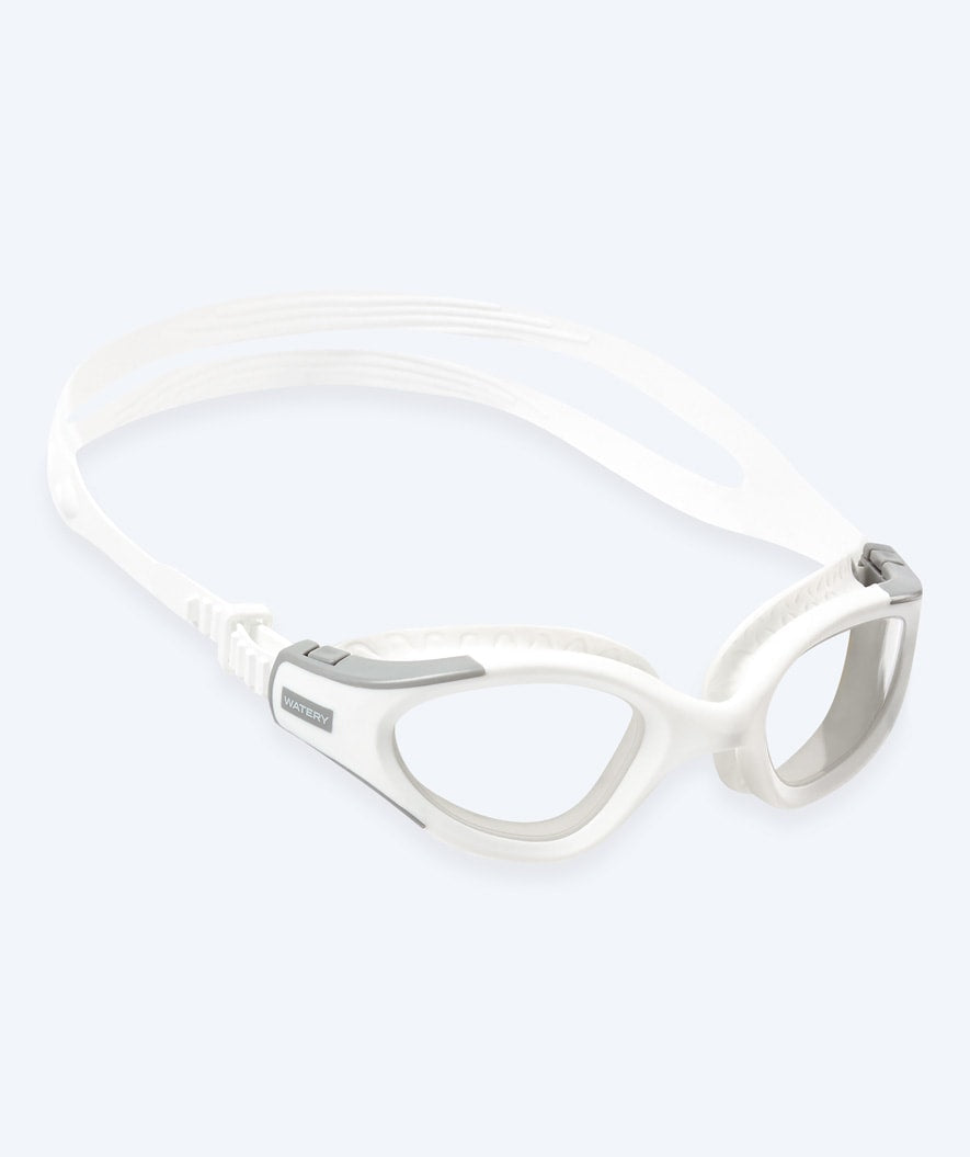 Watery Schwimmbrille für Freizeitschwimmer - Kelvin Active - Weiß/Klar