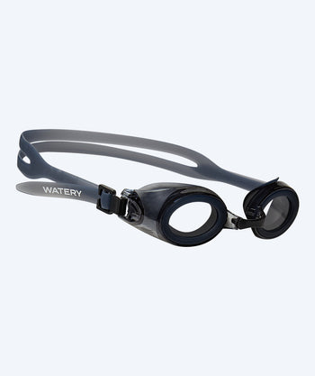 Watery Schwimmbrille für Kinder mit Hornhautverkrümmung - Longitude - Schwarz/klar