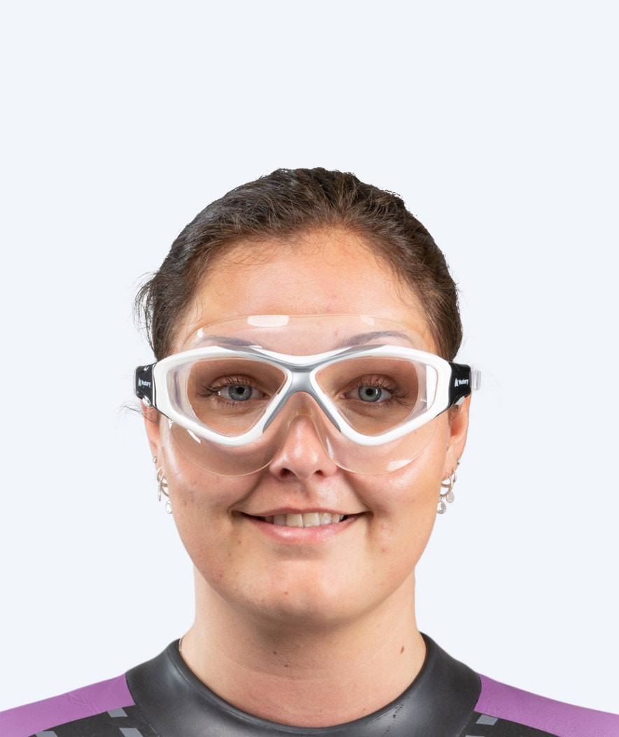 Watery Schwimmmaske für Erwachsene - Mantis - Weiß/Grau