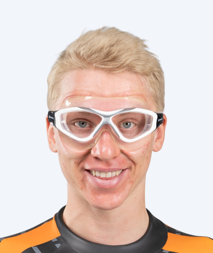 Watery Schwimmmaske für Erwachsene - Mantis - Weiß/Grau