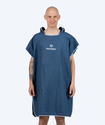 Watery Badeponcho für Erwachsene - Mikrofaser - Donkerblau