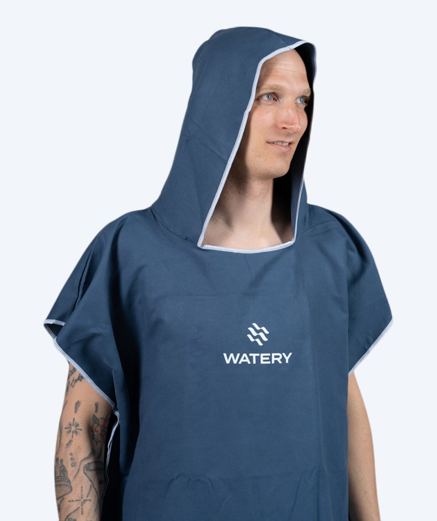 Watery Badeponcho für Erwachsene - Mikrofaser - Donkerblau