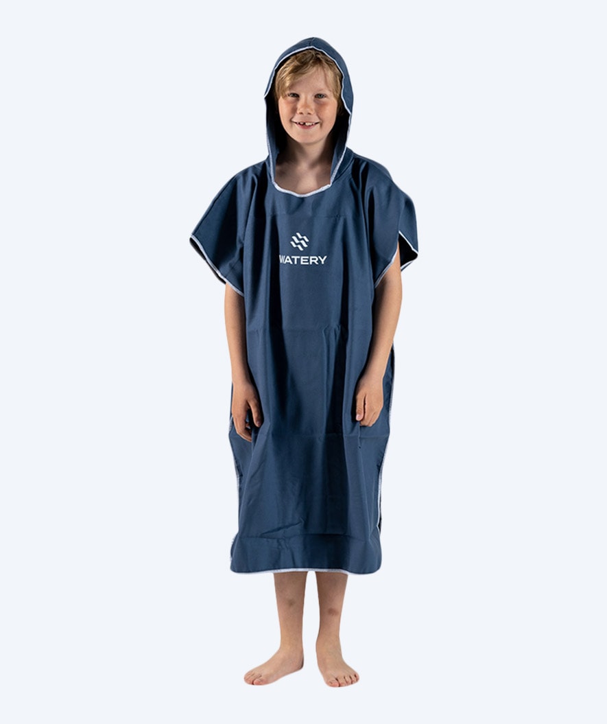 Watery Badeponcho für Junioren (6-15) - Mikrofaser - Donkerblau