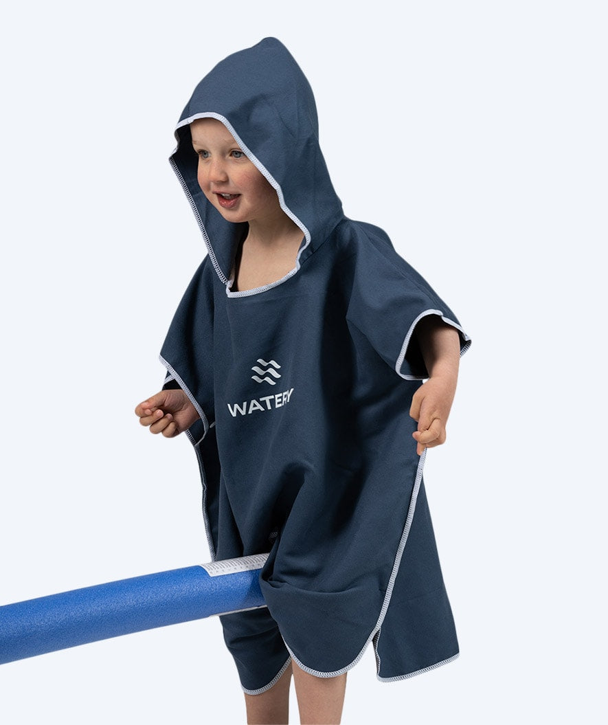 Watery Badeponcho für Kinder (1-6) - Mikrofaser - Donkerblau