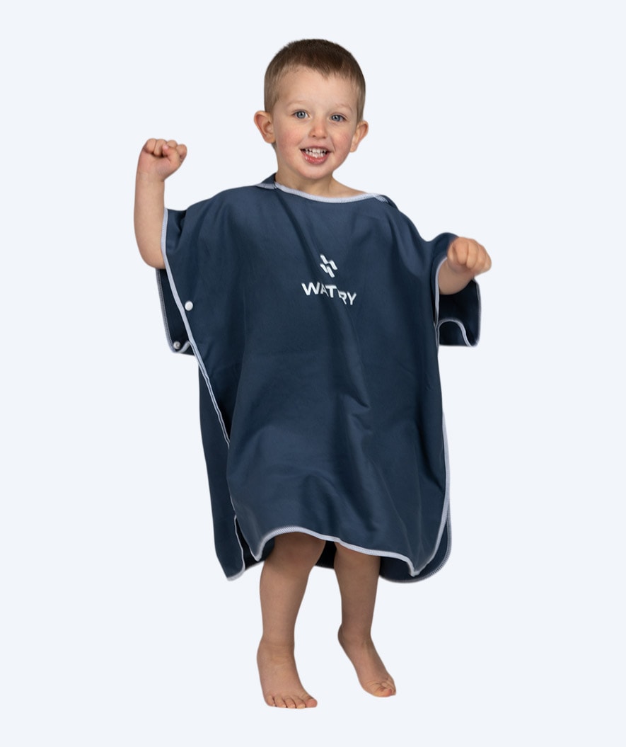 Watery Badeponcho für Kinder (1-6) - Mikrofaser - Donkerblau