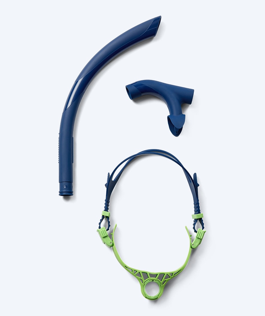 Watery Mittelschnorchel zum Schwimmen - Phoenix Elite - Blau/Grün