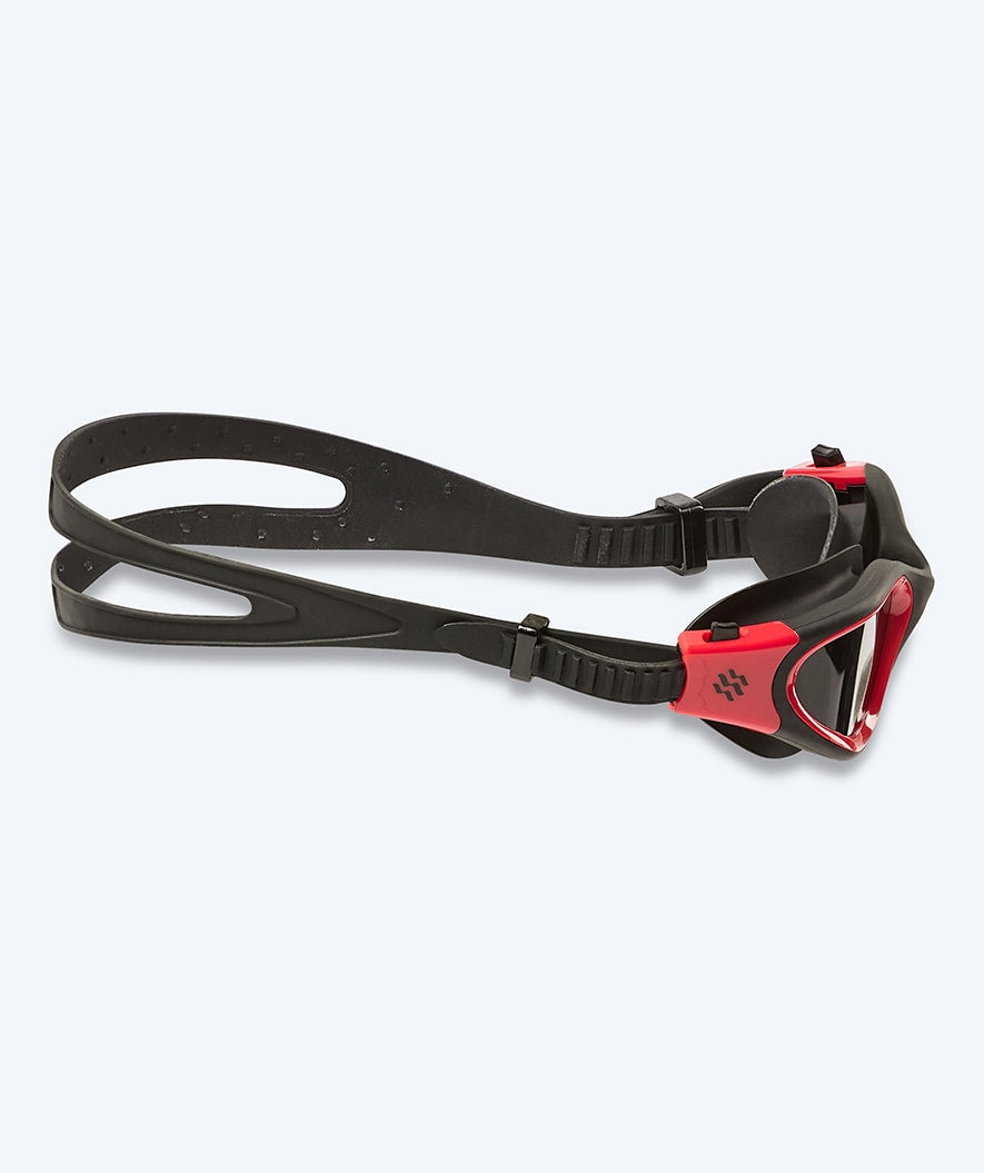 Watery Schwimmbrille für Freizeitschwimmer - Raven Active - Schwarz/Rot 1.0