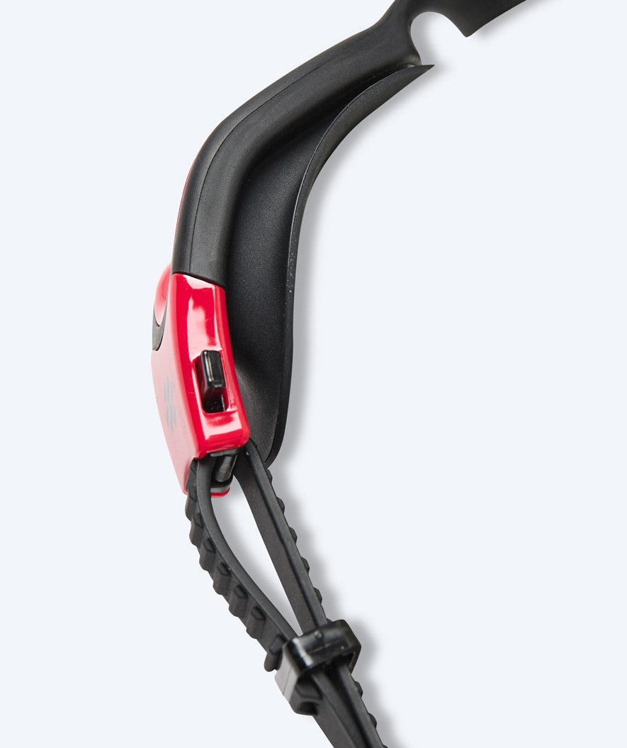 Watery Schwimmbrille für Freizeitschwimmer - Raven Active - Schwarz/Rot 1.0