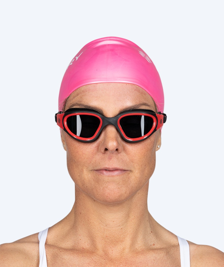 Watery Schwimmbrille für Freizeitschwimmer - Raven Active - Schwarz/Rot 1.0