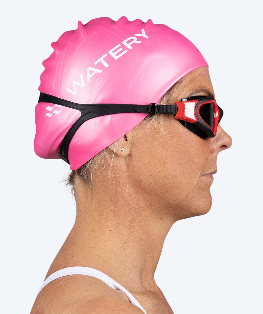 Watery Schwimmbrille für Freizeitschwimmer - Raven Active - Schwarz/Rot 1.0