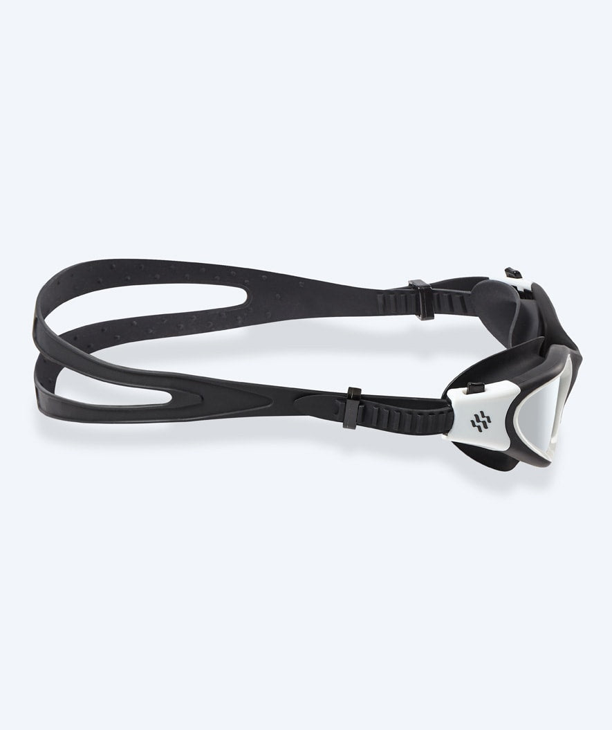 Watery Schwimmbrille für Freizeitschwimmer - Raven Mirror - Schwarz/Weiß