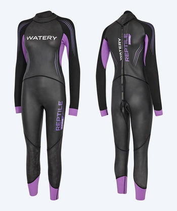 Watery Neoprenanzug für Damen - Reptile Core - Schwarz/Lila
