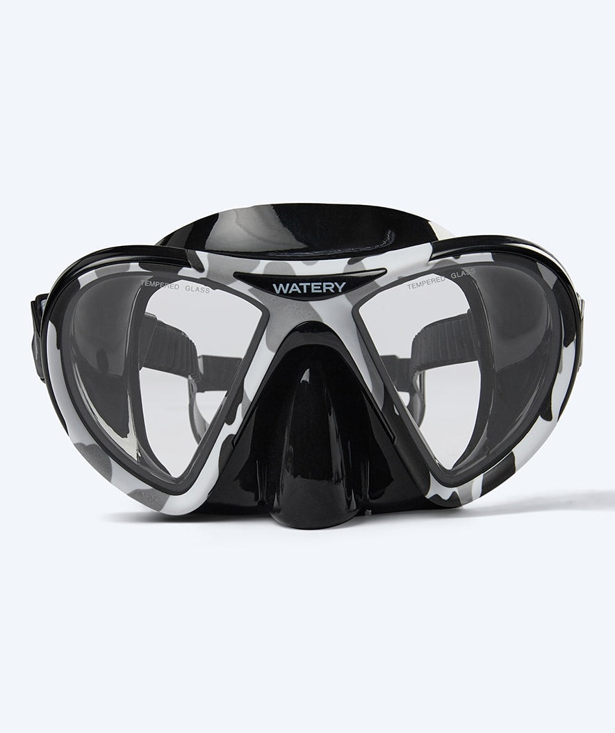 Watery Tauchmaske für Erwachsene (ab 12 Jahre) - Rudder Camo - Schwarz