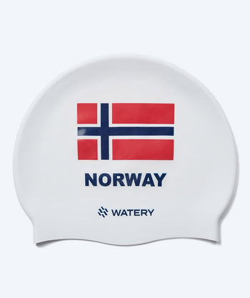 Watery Badekappe - Norway - Weiß