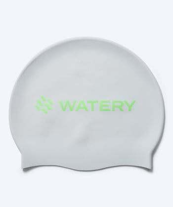 Watery Badekappe - Signature Metallic - Weiß/Grün