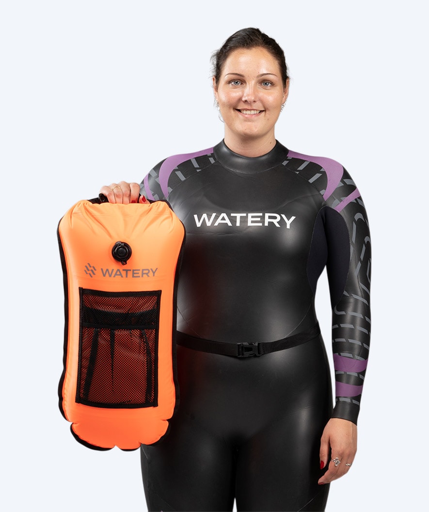 Watery Schwimmboje für Schwimmer - Pro 28L - Orange