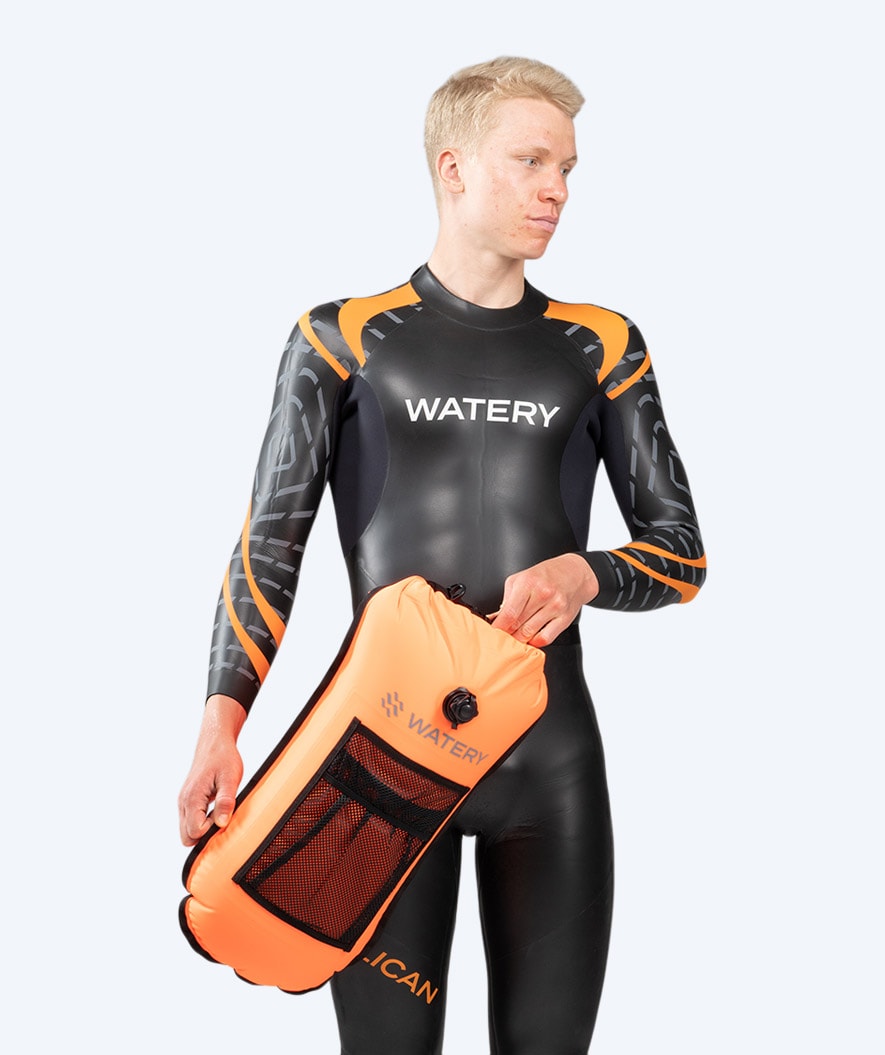 Watery Schwimmboje für Schwimmer - Pro 28L - Orange