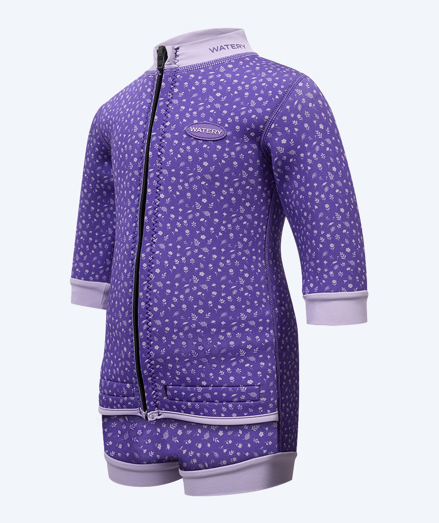 Watery Neoprenanzug für Babys - Tropical Wrap'n Nappy - Lila
