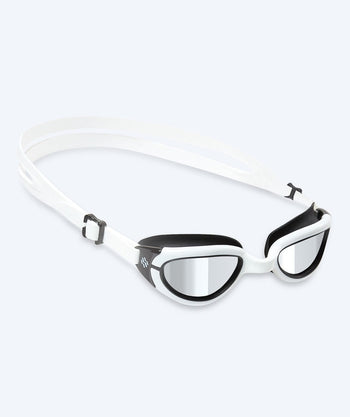 Watery Schwimmbrille für Kinder - Wade Mirror - Weiß/Silber