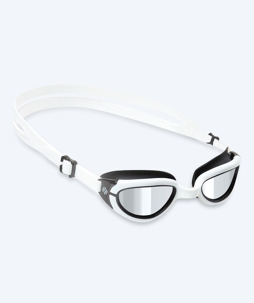 Watery Schwimmbrille für Kinder - Wade Mirror - Weiß/Silber