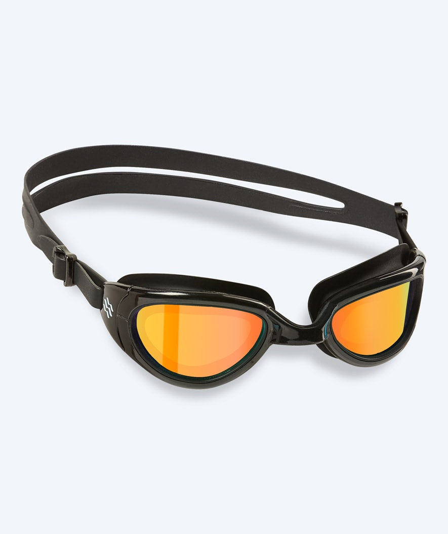 Watery Schwimmbrille für Freizeitschwimmer - Wade Mirror - Schwarz/Gold