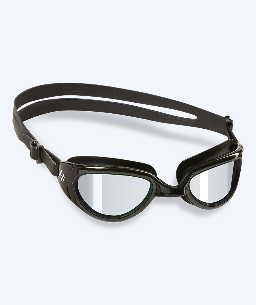 Watery Schwimmbrille für Kinder - Wade Mirror - Schwarz/Silber