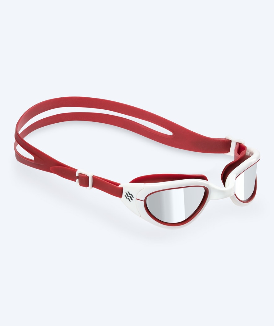 Watery Schwimmbrille für Freizeitschwimmer - Wade Mirror - Rot/Silber