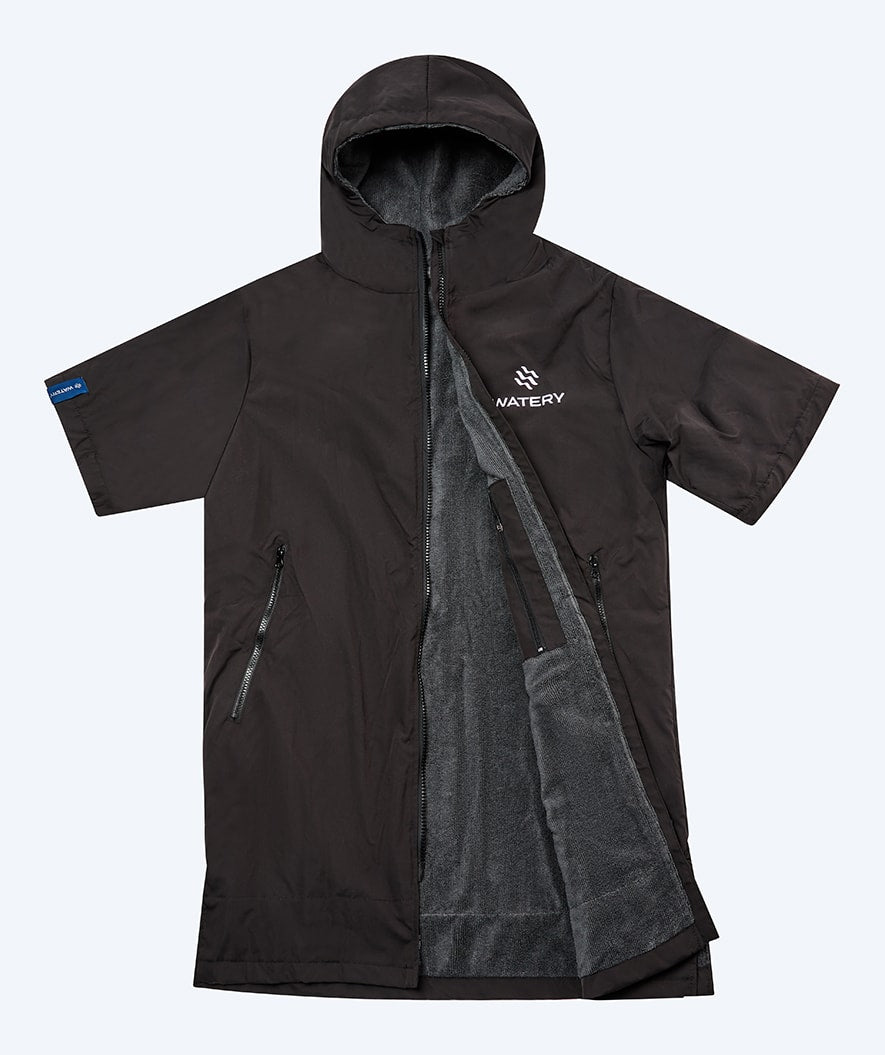 Watery Surf Poncho - Waterproof - Schwarz