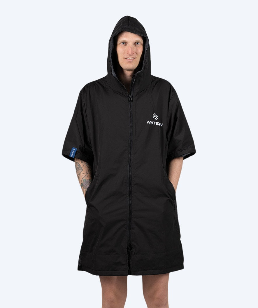 Watery Surf Poncho - Waterproof - Schwarz