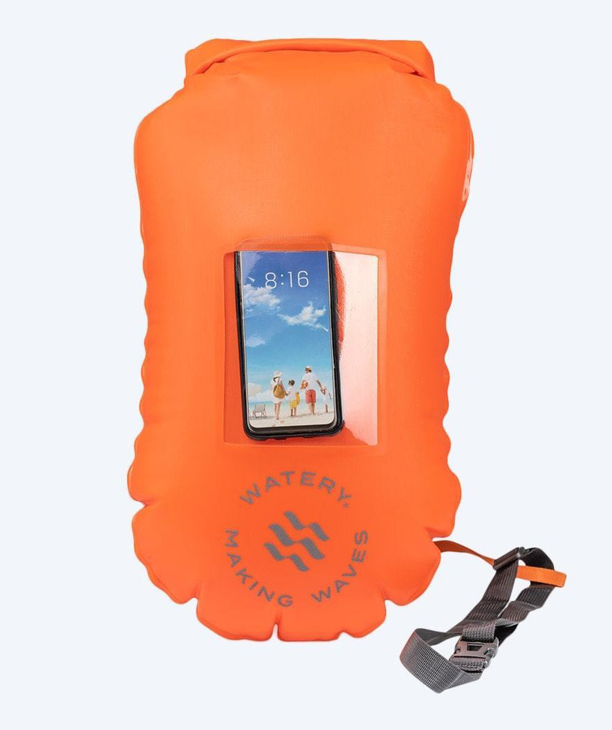 Watery Schwimmboje für Schwimmer - Window PVC 28L - Orange