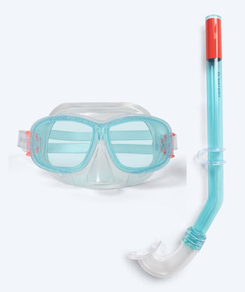 Watery Combo Schnorchelset für Kinder (4-10) - Wyre - Weiß/Blau