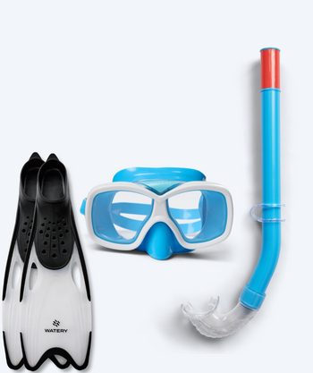 Watery Schnorchelset für Kinder (8-15) - Misu/Rilian - Blau/Schwarz