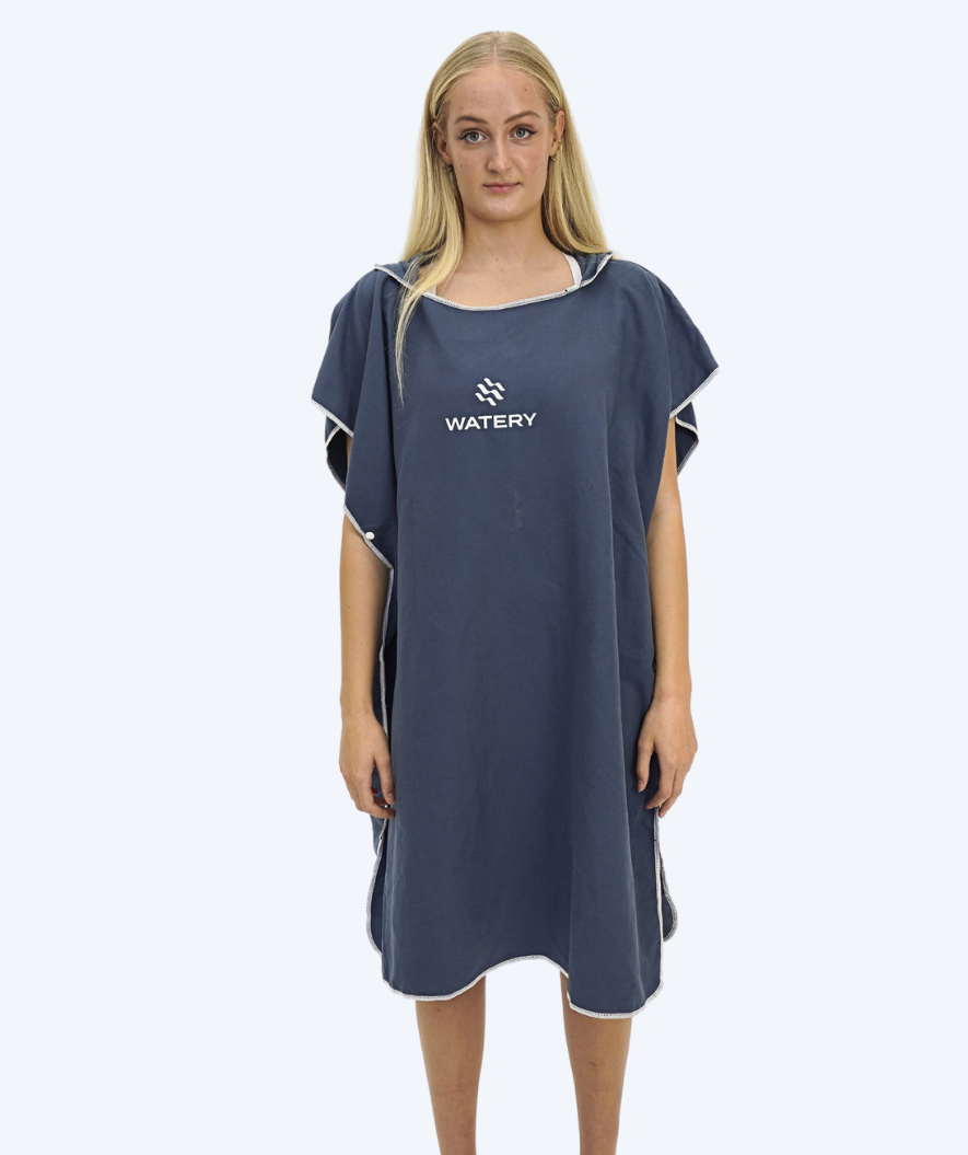 Watery Badeponcho für Erwachsene - Mikrofaser - Donkerblau