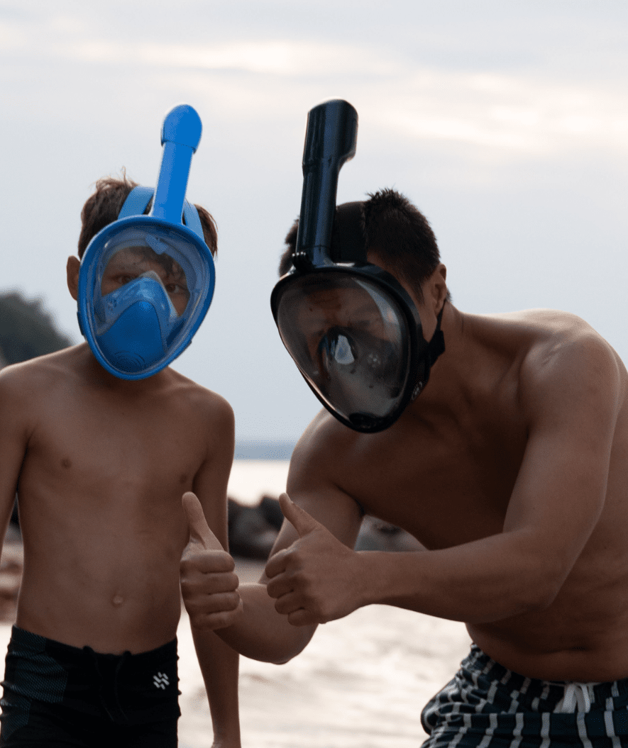 Watery Vollgesichtstauchmaske für Erwachsene - Oxygen - Schwarz