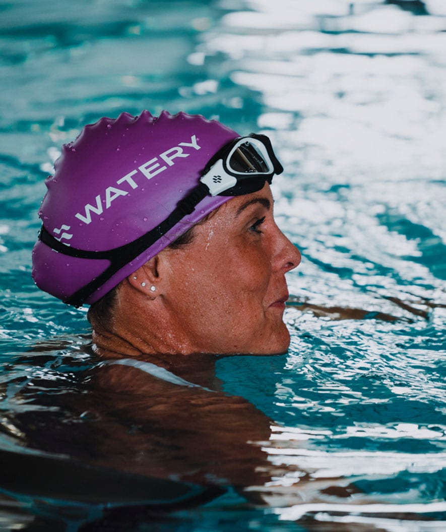 Watery Badekappe (ab 10 Jahre) - Signature - Fluo Grün