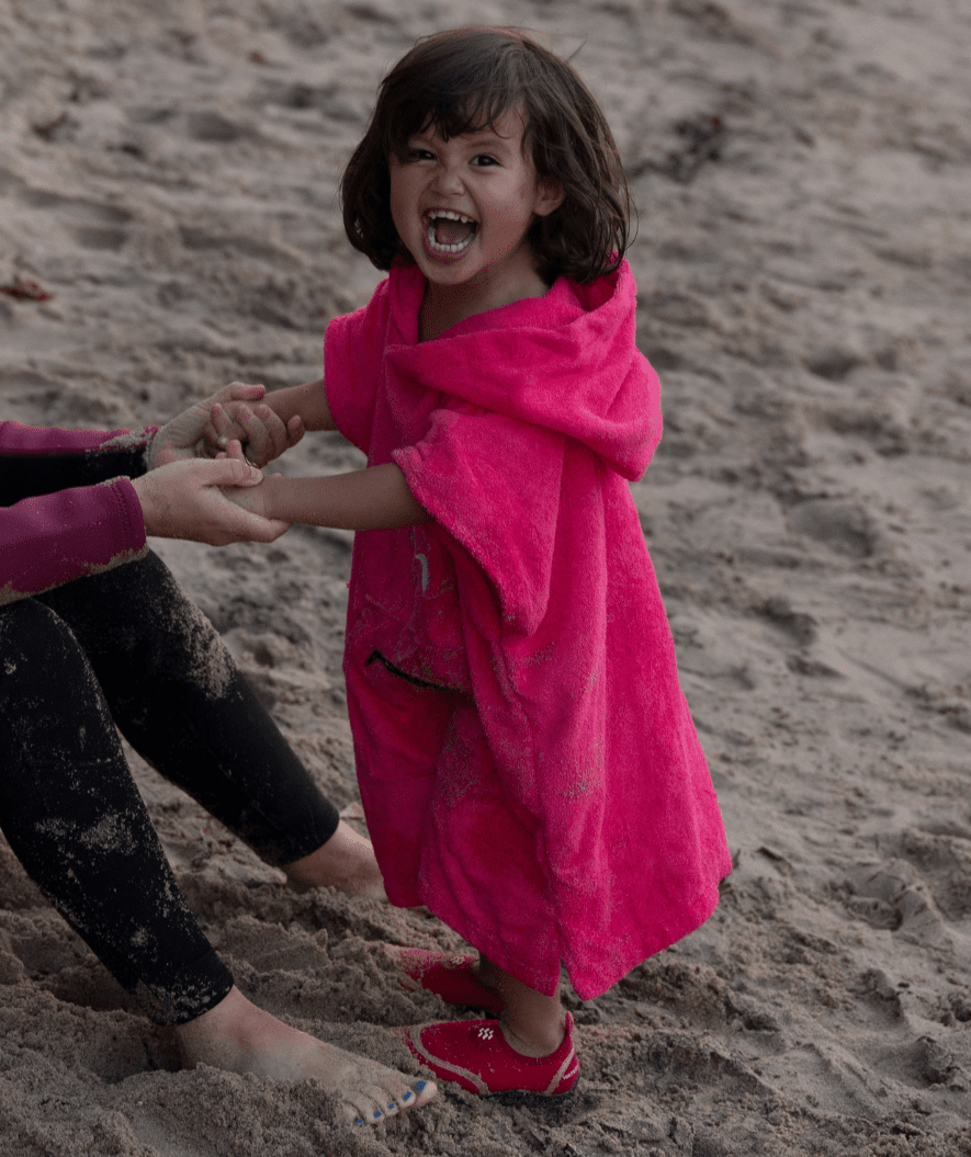 Watery Badeponcho für Kinder (1-6) - Baumwolle - Donkerblau