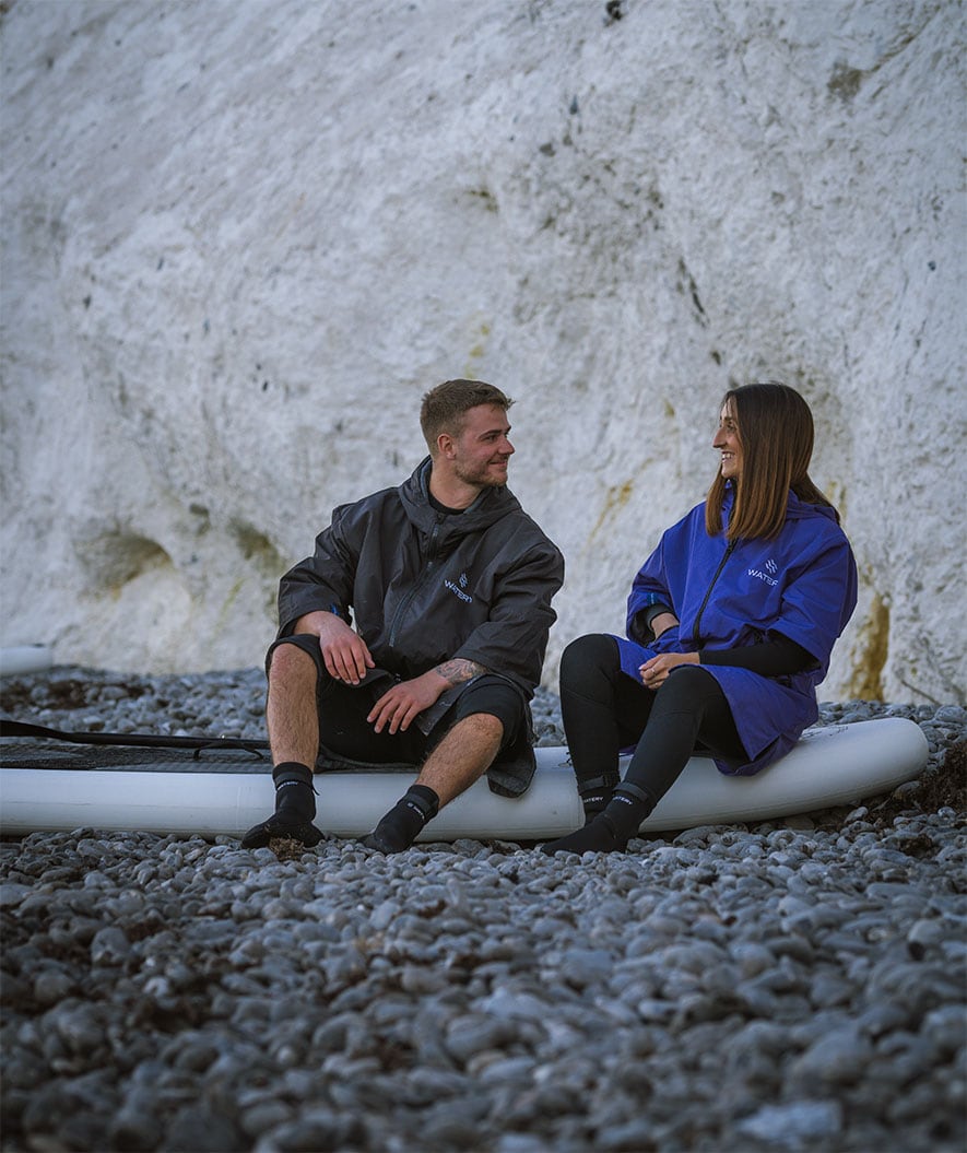 Watery Surf Poncho - Waterproof - Schwarz